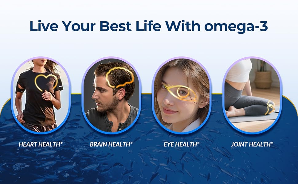 VBTOP Fish Oil Omega 3 Concentrate Supplement 1000 mg, Rich in EPA and DHA feature detail 3